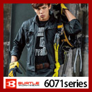 BURTLE(クロカメ被服・バートル)6071 JIS規格適合の帯電防止素材の作業服 精密機器 電子部品 機械 静電気 静電 制電
