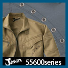Jawin(ジャウィン)55600 自重堂ジャウィン55600 アイレットが印象的なロングセラー。 素材の地模様が高級感を演出し、個性が光るワークウェア